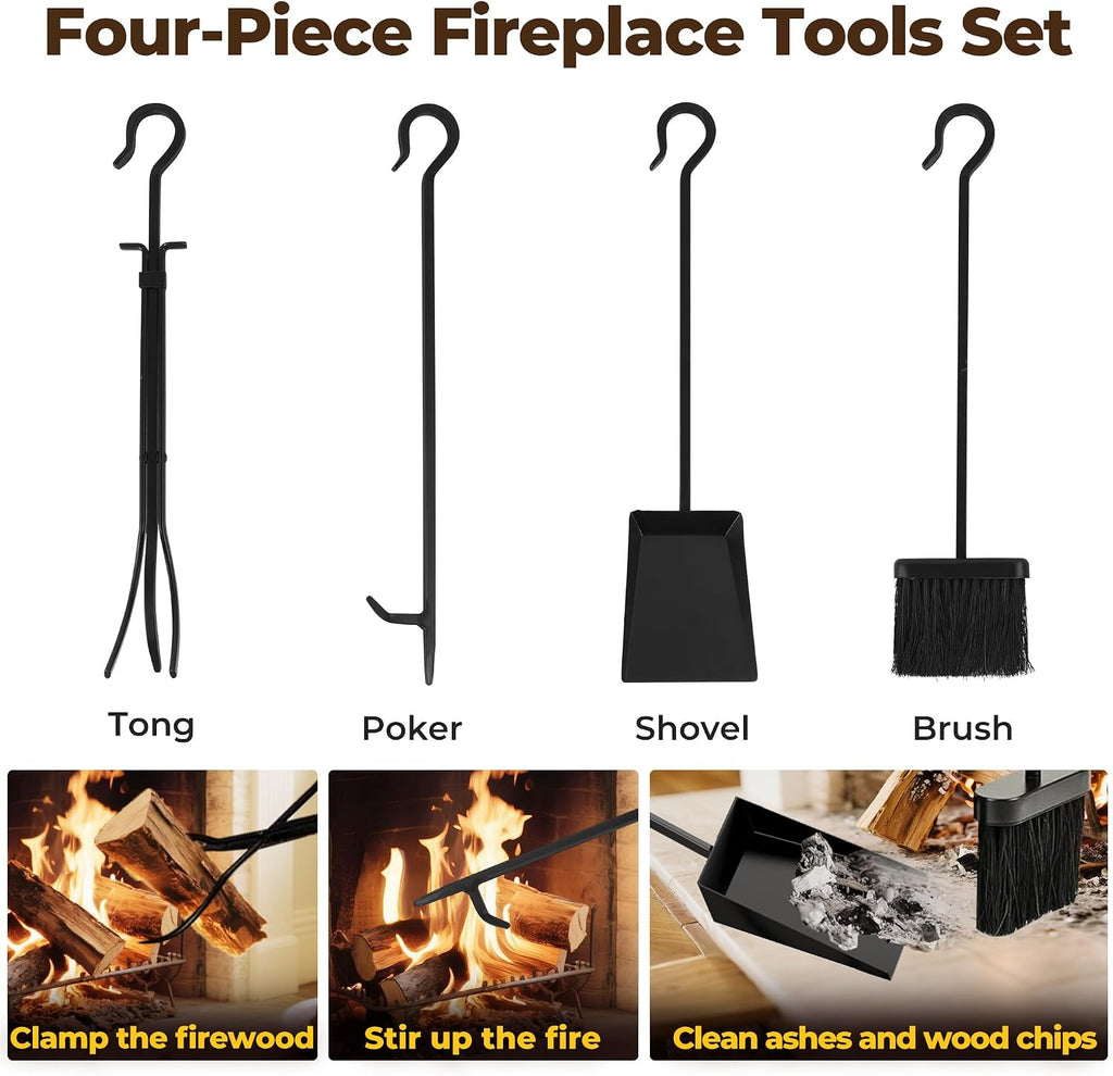 amagabeli garden & home 32in large firewood rack shown in use