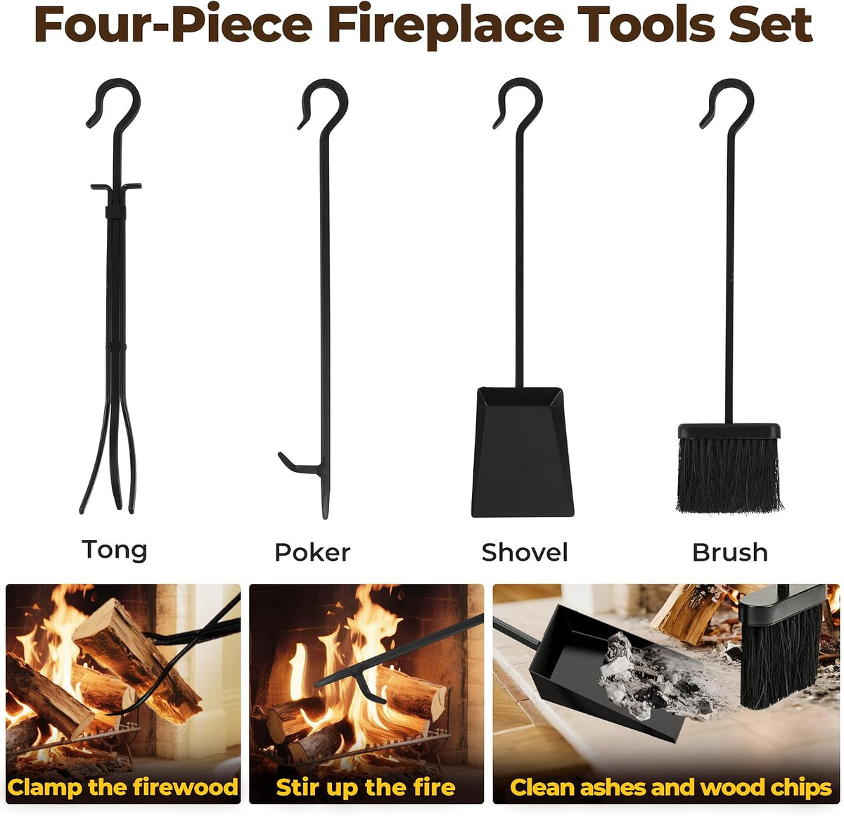 amagabeli garden & home 32in large firewood rack shown in use