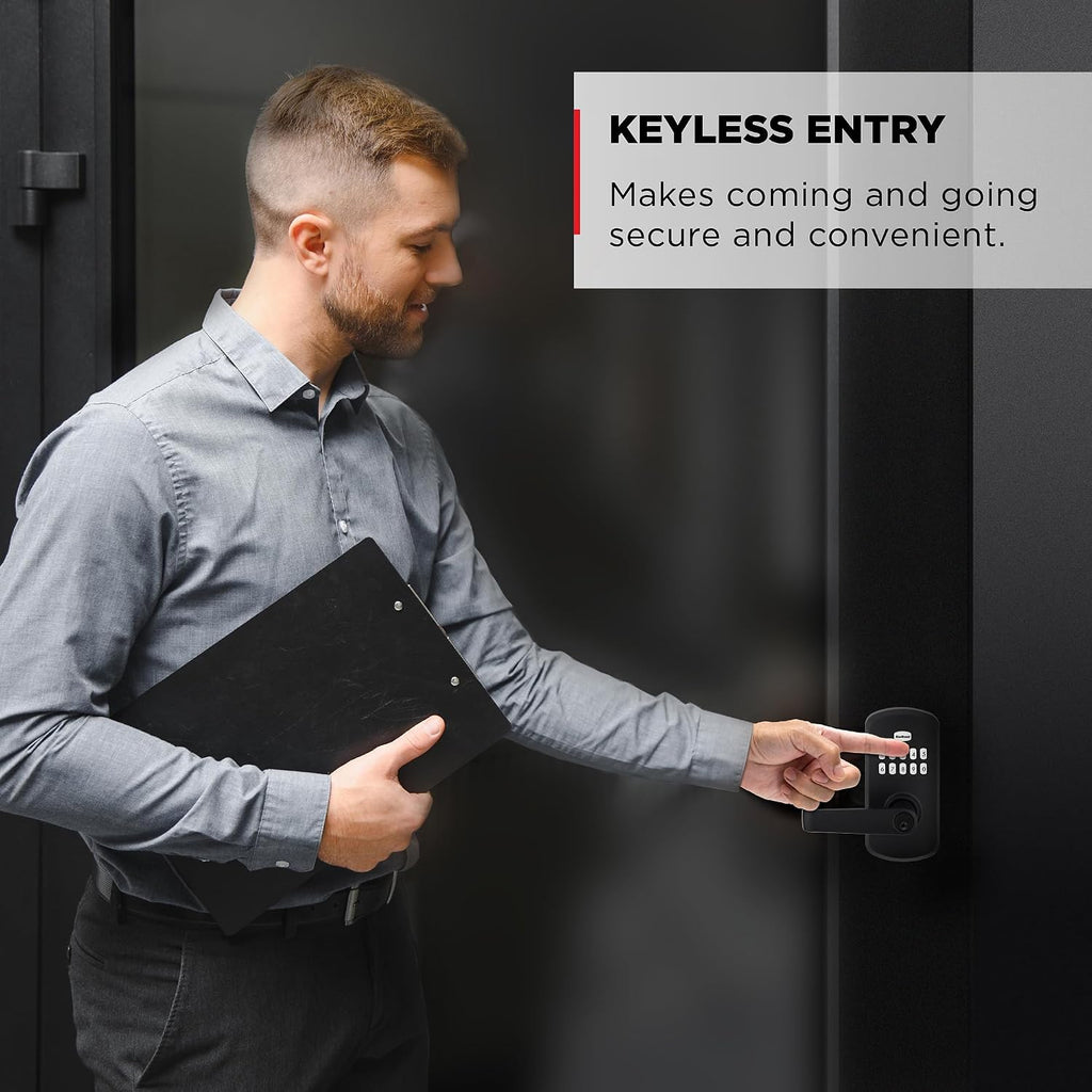 kwikset smartcode 955 kingston sc1-keyway light commercial 10-button, close-up detail