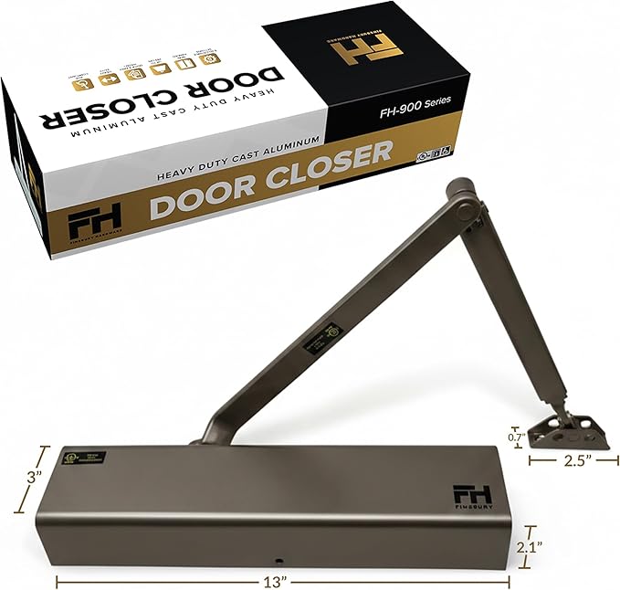 Finsbury Heavy Duty Commercial Door Closer Adjustable Size 1-6, Grade 1