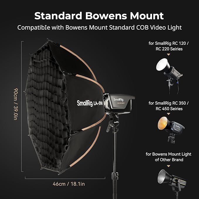SmallRig 35"/90cm Softbox LA-O90 Quick Release Octagon Soft Box