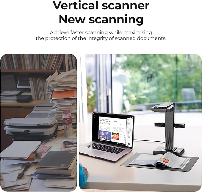 CZUR ET16 Plus Advanced Book & Document Scanner, 2nd Gen Auto-Flatten&Deskew