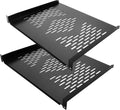 RIVECO 2 PCS 1U Server Rack Shelf 19” Rack-Mount Trays 16 Inches Vented