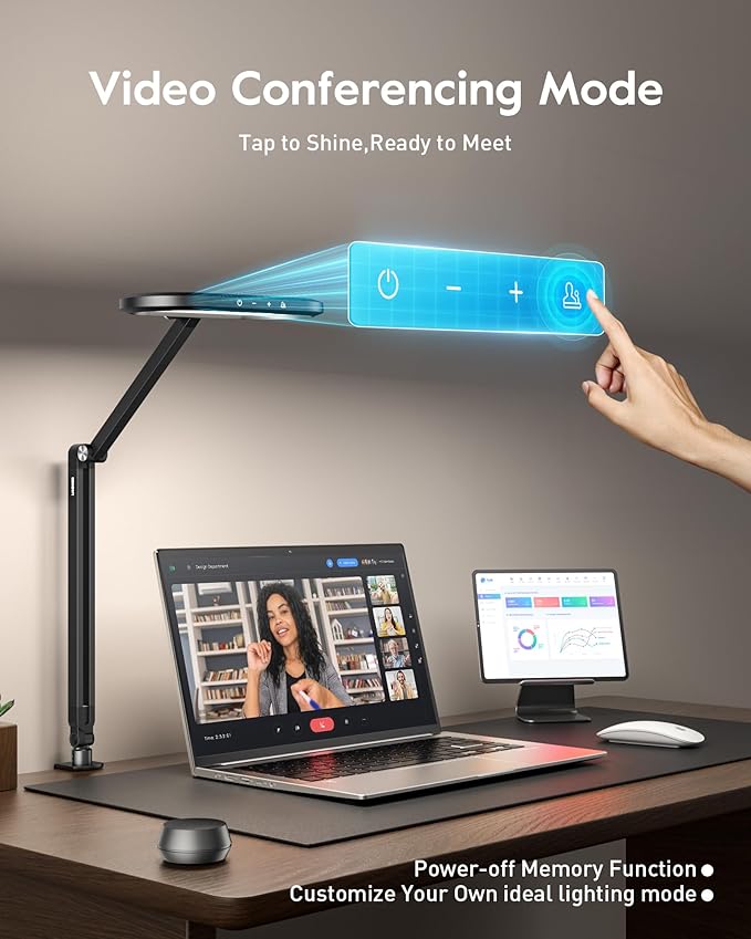 LED Desk Lamp for Home Office, Eye-Care Double-Sided Desk Light