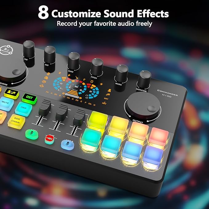 Podcast Equipment Bundle for 2, Audio Interface DJ Mixer