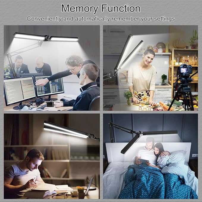 2-in-1 LED Desk Lamp, 24W Brightestwith Table Lamp