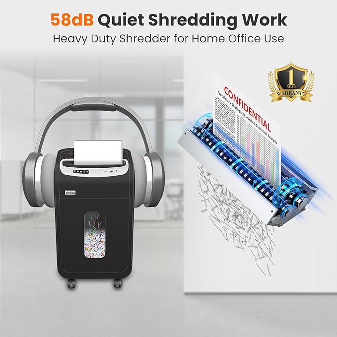 VidaTeco Paper Shredder for Home Office Heavy Duty