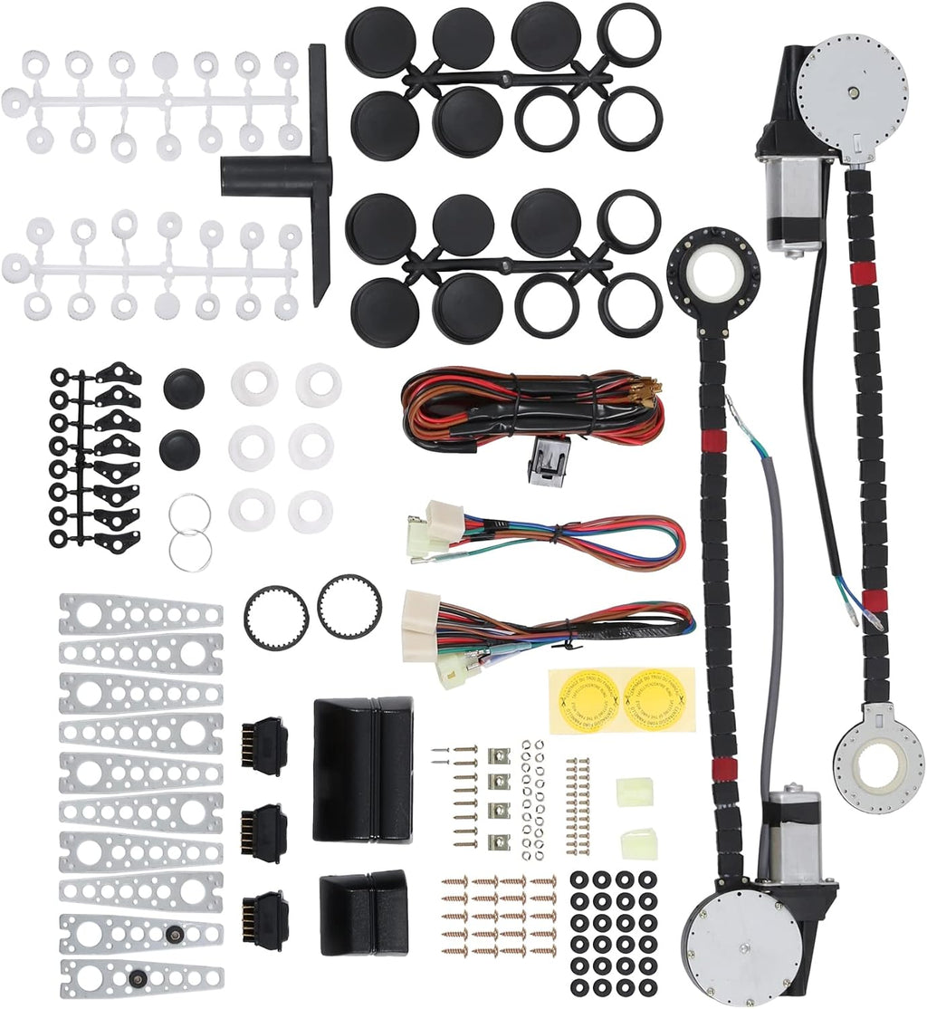 JDMSPEED New Universal Electric Power Window Lift Regulator Conversion Kit
