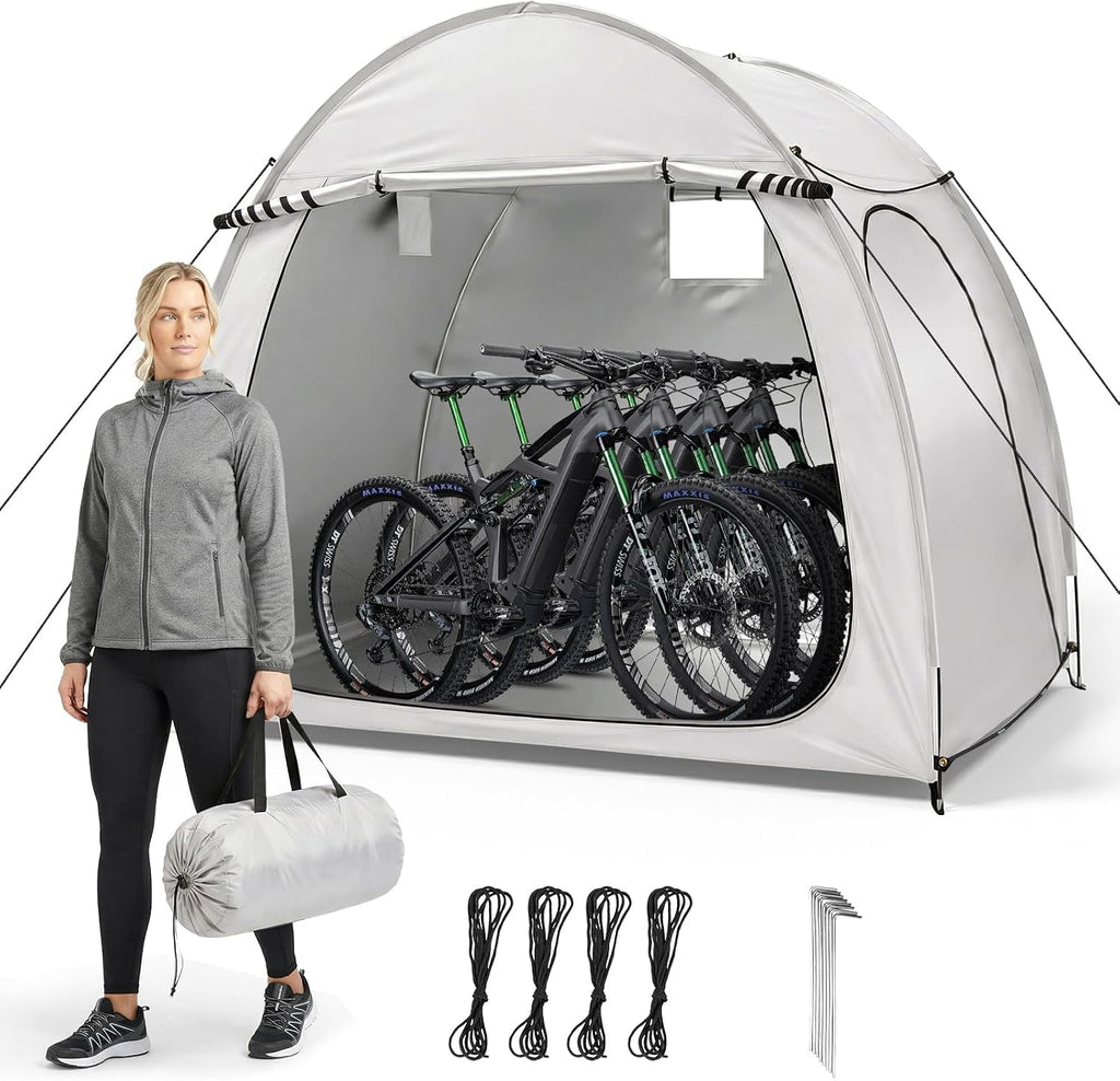 Outvita Portable Bike Tent Cover for 4-5 Bicycles, Garden Tools