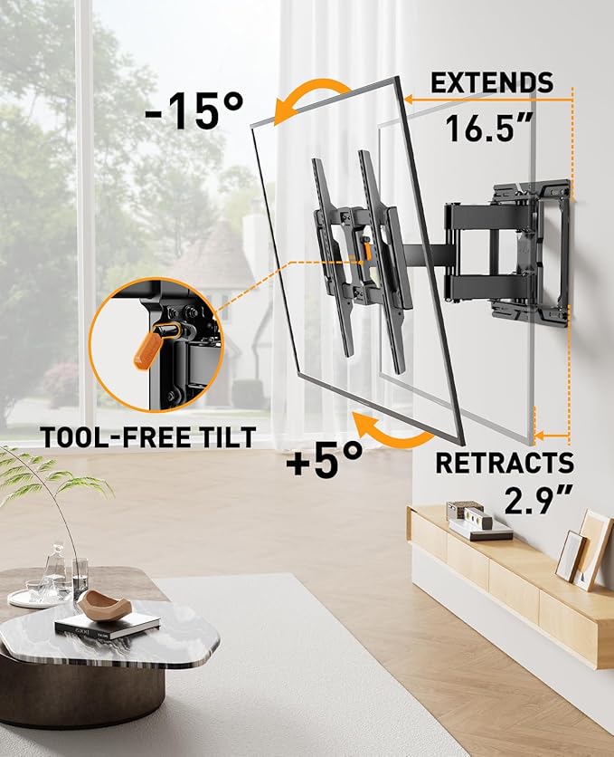 Perlegear Full Motion TV Wall Mount