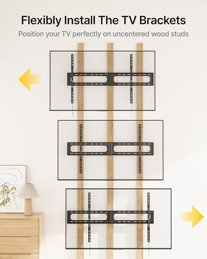 monTEK Heavy Duty XXL Fixed TV Wall Mount