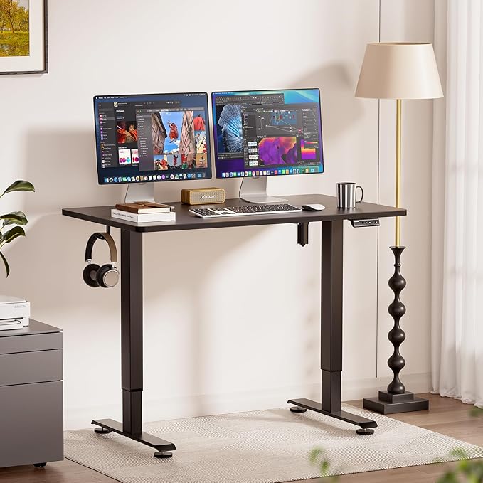 Veken 47.2" Standing Desk, Adjustable Height Office Desk