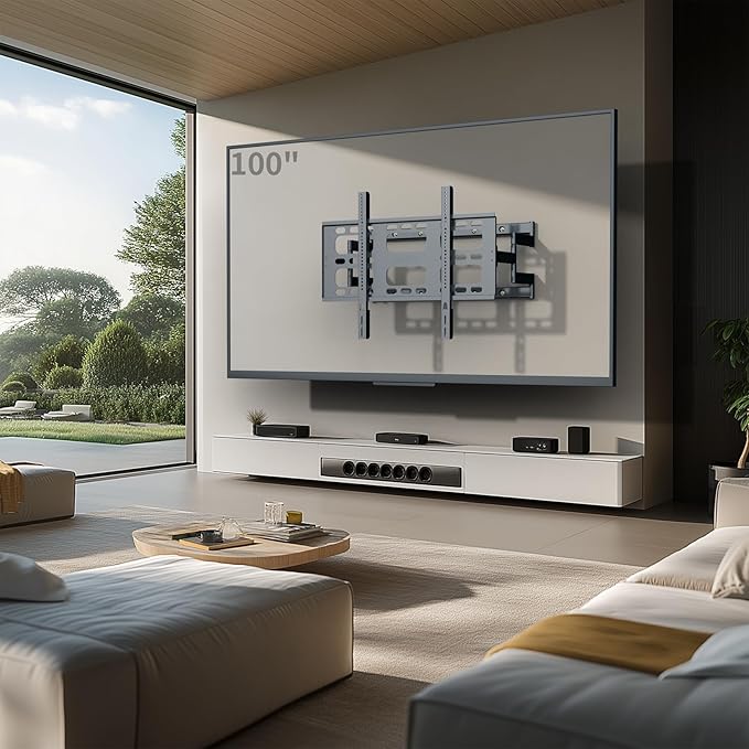 unho Heavy TV Wall Mount for 55 65 75 85 86 95 98 100 Inch TVs up to 264 lbs