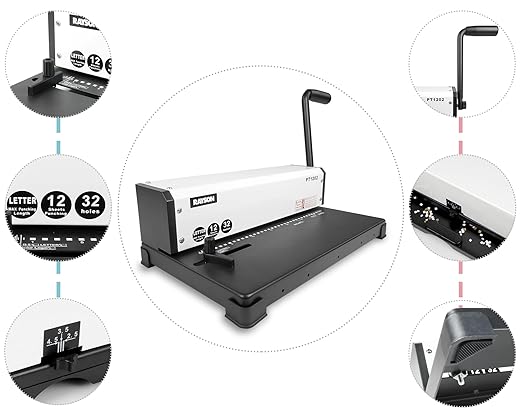 Rayson PT1202 Coil Binding Machine, 3:1 Pitch, 32 Hole Punch