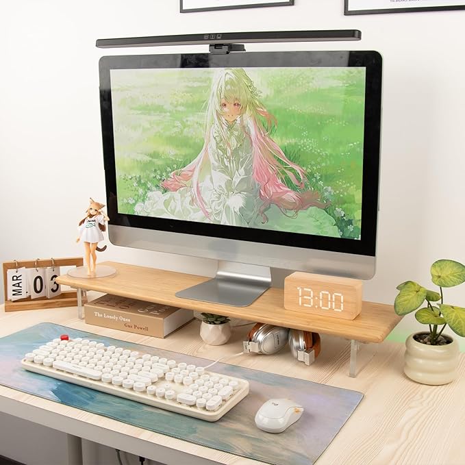ROCDEER Bamboo Monitor Stand Riser