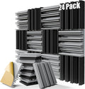 ZELMINE Upgrade 24 pack Self-adhesive Sound Proof Foam Panels, Decorative