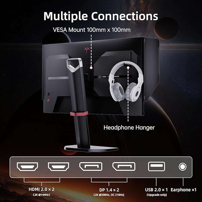 KTC 27 Inch Gaming Monitor 27M1, 1440p 200Hz Computer Monitor