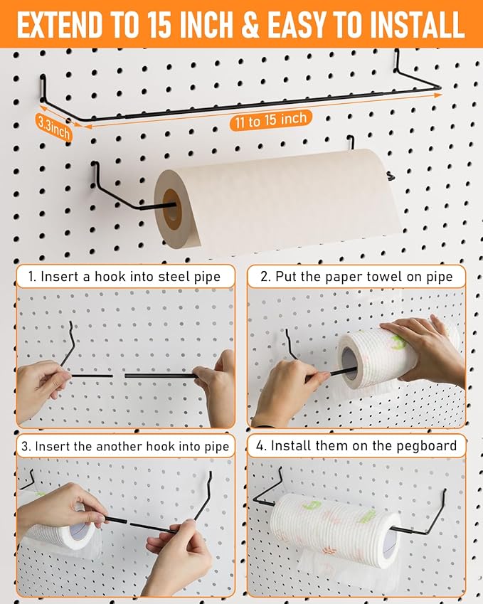 INCLY 30PCS Peg Board Organizer Accessories Kit, Pegboard Hooks Assortment