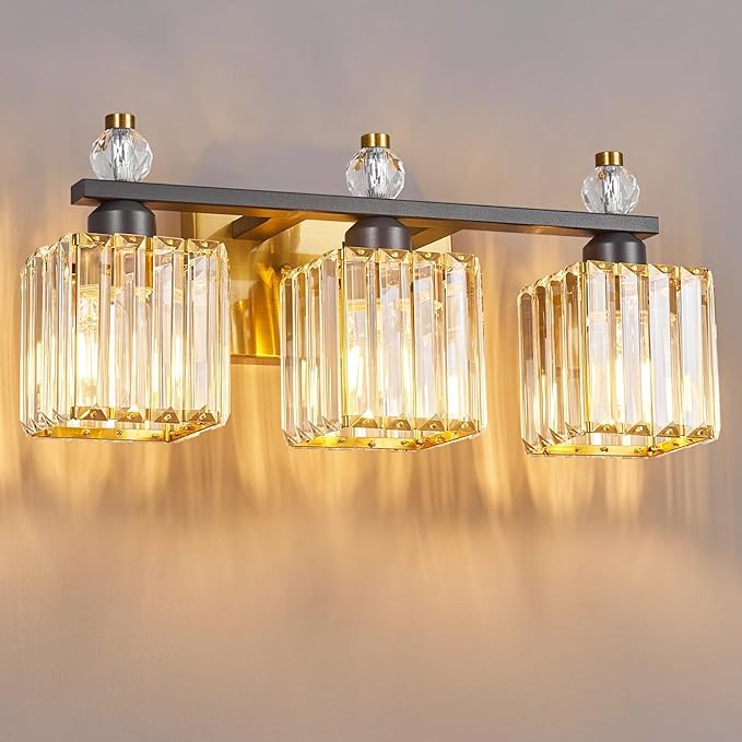 FDPBY 3-Light Modern Crystal Vanity Light
