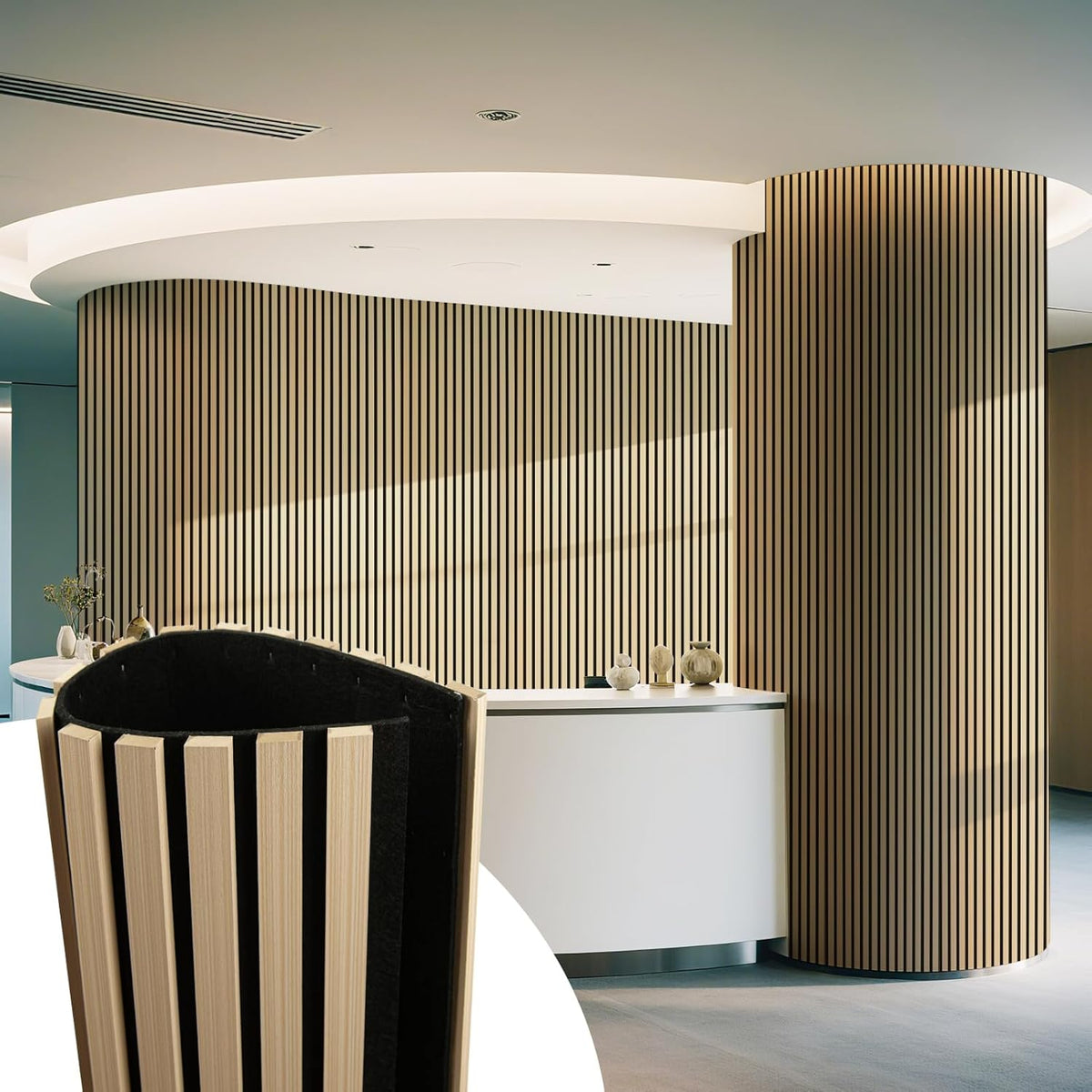 Art3d 2-Pack Acoustic Wood Slat Wall Panel