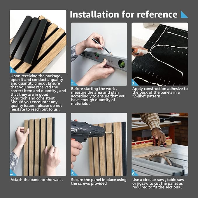 Art3d 2-Pack Acoustic Wood Slat Wall Panels