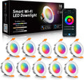 LightingWill 2 Inch LED Recessed Lighting, Smart WiFi LED Downlight, 5W Ceiling (10 Pack)