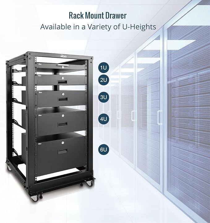 Tecmojo 1U Rack Drawer, Rack Mount Drawer