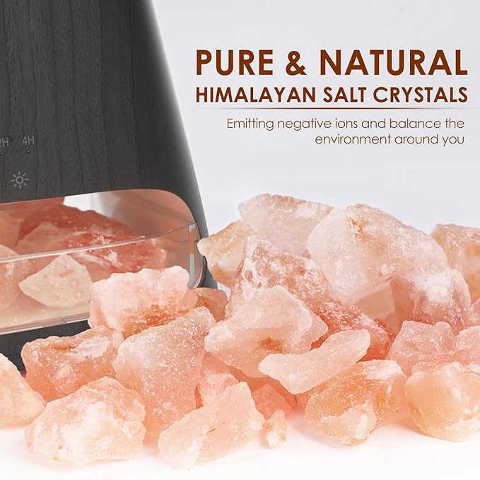 SALKING 2-in-1 Himalayan Salt Lamp & Ultrasonic Essential Oil Diffuser