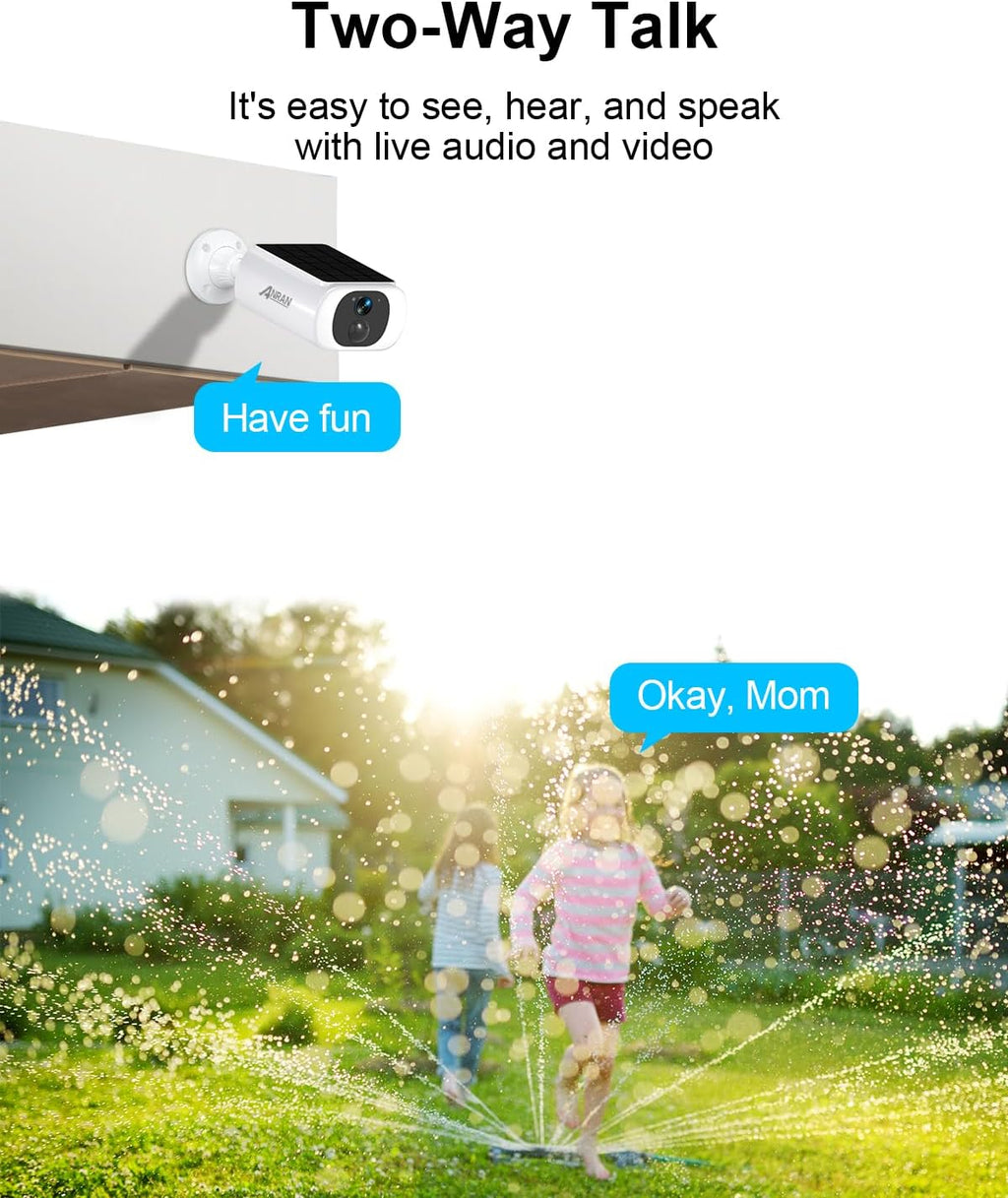 anran 5mp solar security cameras wireless outdoor, solar showing dimensions