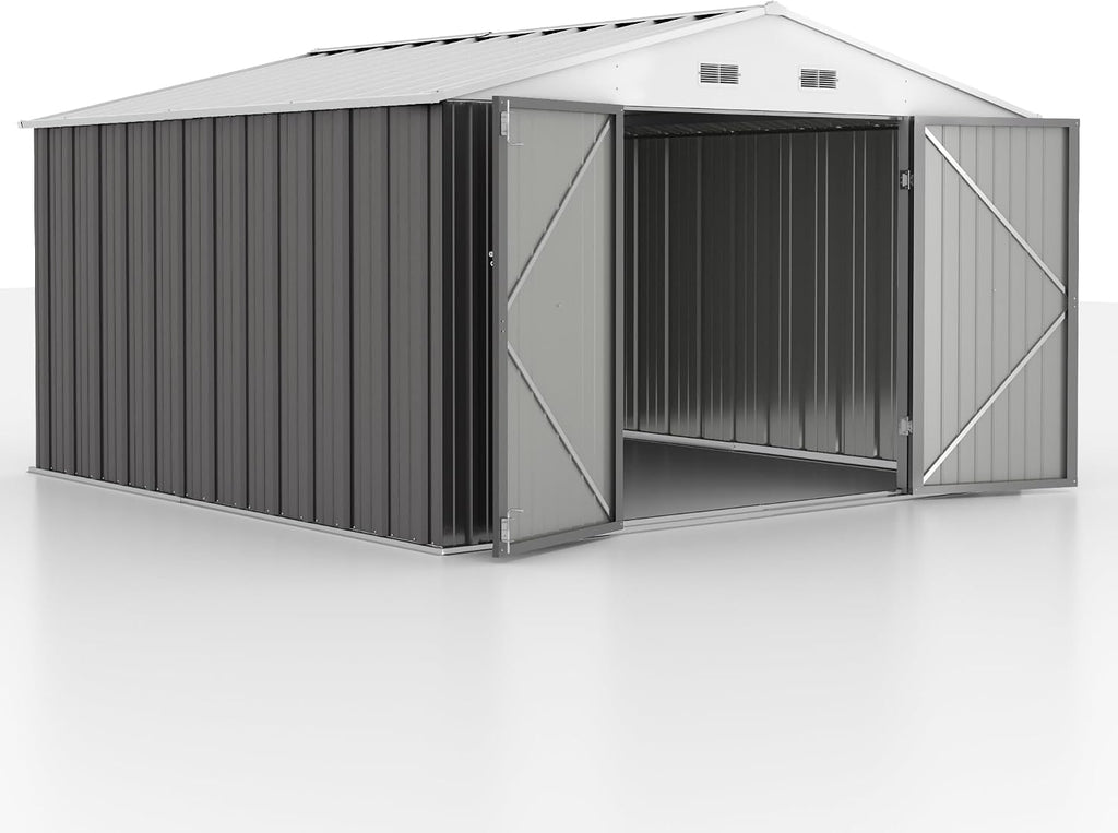 gunji 10 x 10 ft shed outdoor storage shown in use