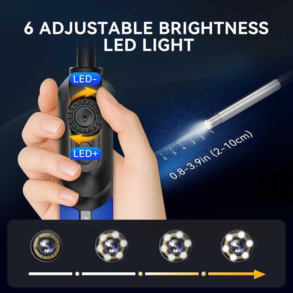 mucar e021 usb endoscope borescope, compatible with pc, close-up detail