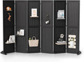 Bonnlo 4/6 Panel Pegboard Freestanding, 5 FT Portable Display Board Organizer