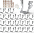 25 Pack 2x4 Joist Hangers with Screws for Wood, Galvanized Face Mount