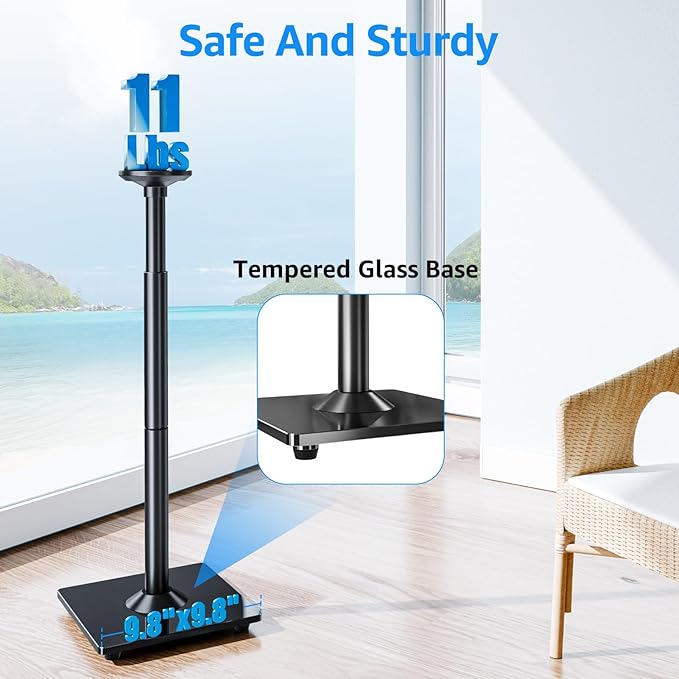 MOUNTUP Speaker Stands for Sonos Era 100, Sonos One, One SL, Height Adjustable