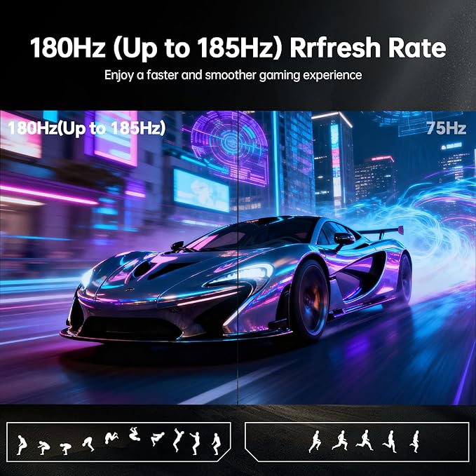 KTC 32 Inch Curved Gaming Monitor, 2K 180Hz Computer Monitor, QHD 1500R PC
