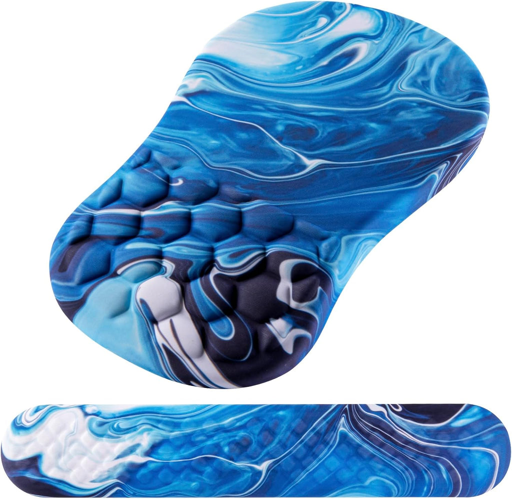 Mouse Pad Wrist Support, Laokiiy 2 in1 Keyboard Wrist Rest+ Ergonomic Mouse Pad