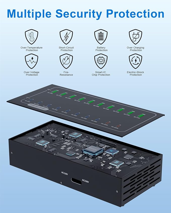 690W USB Charging Station, 20 Port Fast Charging Station