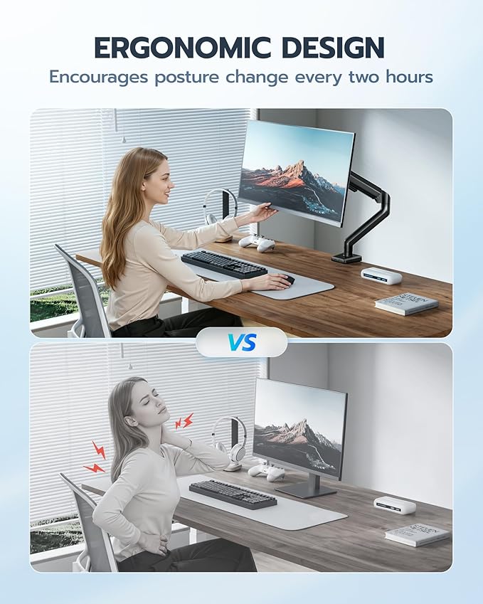 ARES WING Heavy Duty Single Monitor Arm