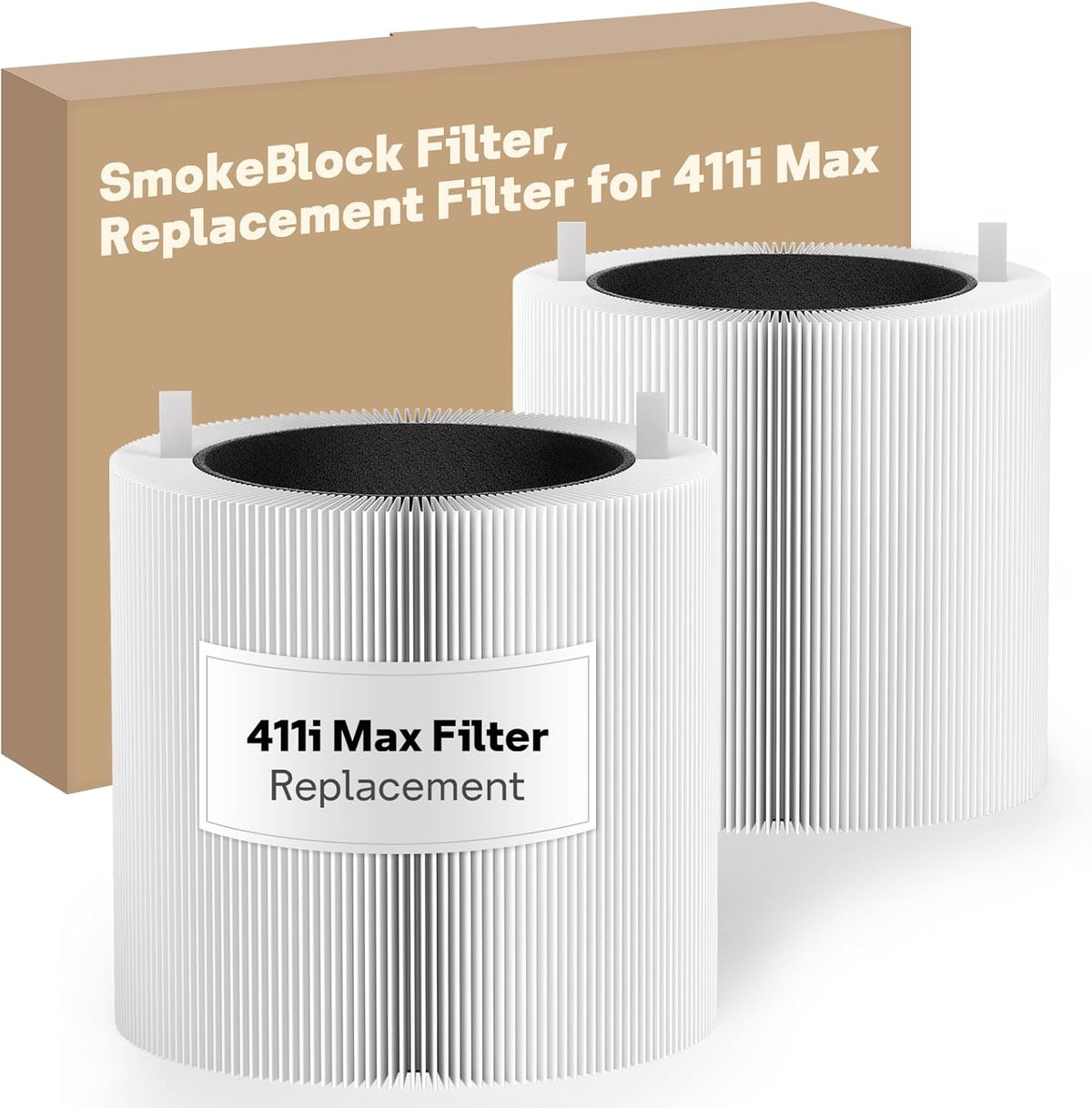 Leemone 411i Max & 411a Max SmokeBlock Replacement Filter Compatible (2 Pack)