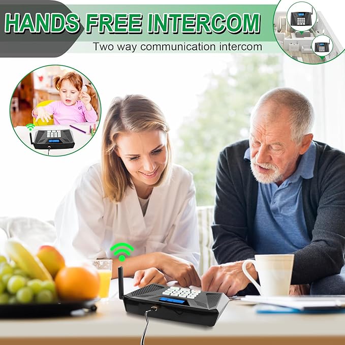 Intercoms Wireless for Home Hands Free, Upgrade Two Way Intercom 5300 Feet Range