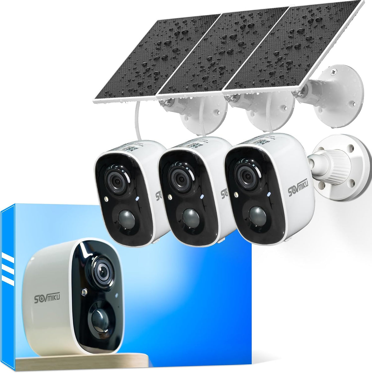 Vicohome 3CG6 2K Solar Security Camera, Wireless Outdoor, No Wiring Needed