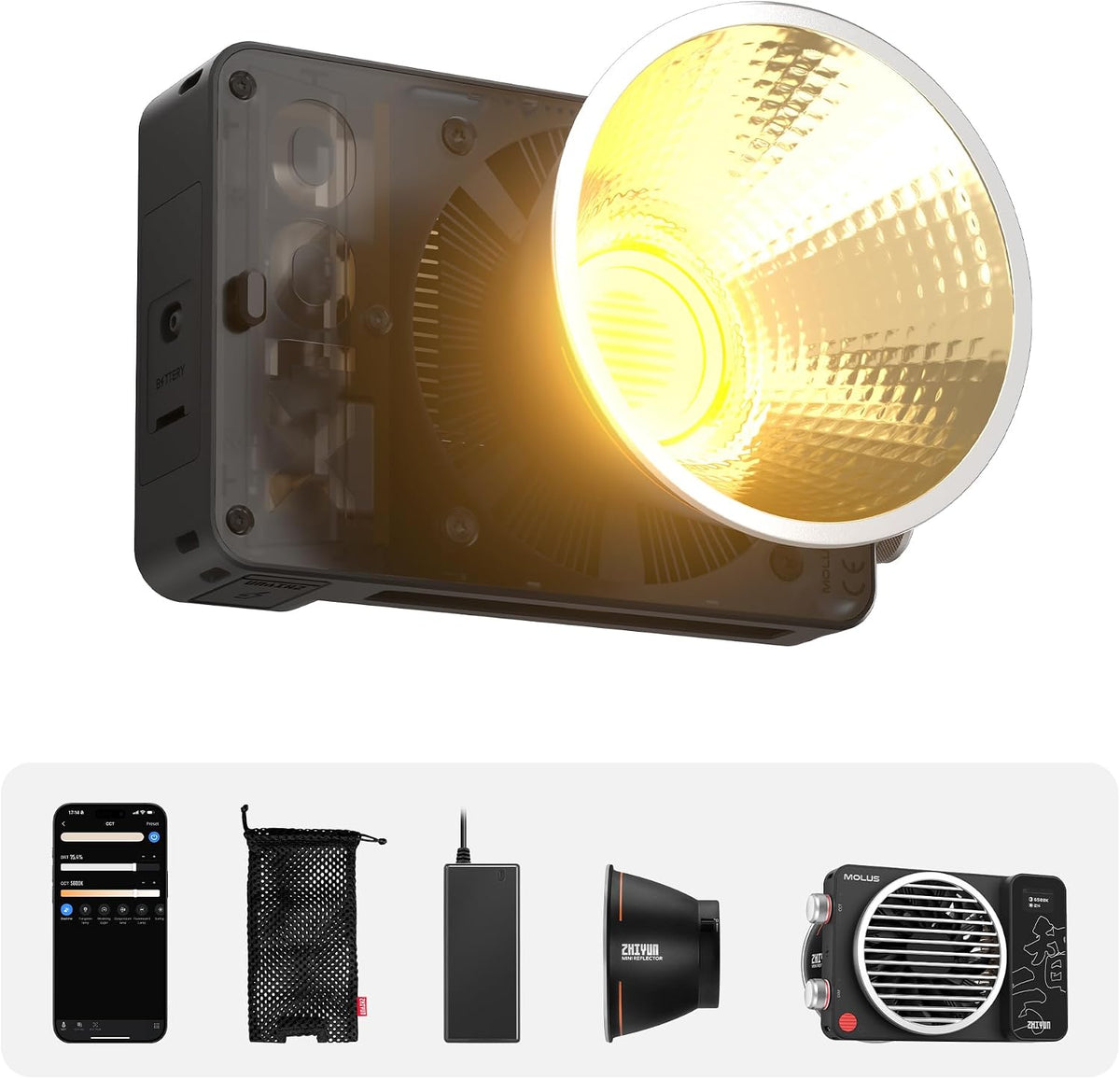 ZHIYUN MOLUS X100 Bi-Color Standard 100W Video Light V2 Upgraded Version