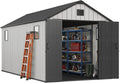 Jocoevol Heavy Duty Storage Shed, 8x15FT Resin Outdoor Shed for Backyard