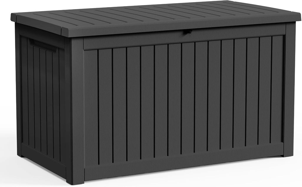 DRATO 310 Gallon Deck Boxes Outdoor Waterproof, Large Lockable Storage Box