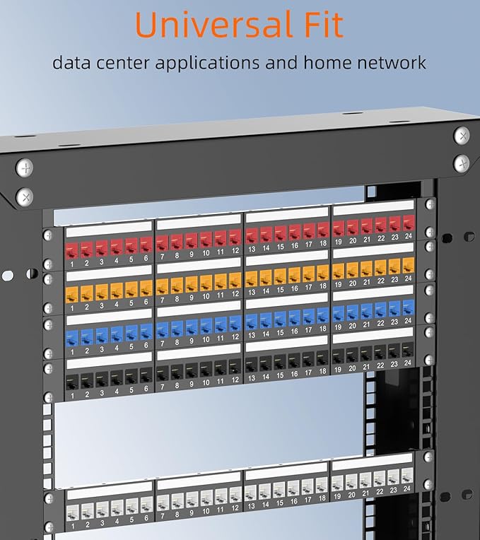 Rapink RJ45 Keystone Jack Cat6 10G Support, Cat6 Keystone Jacks UTP 50 Pack