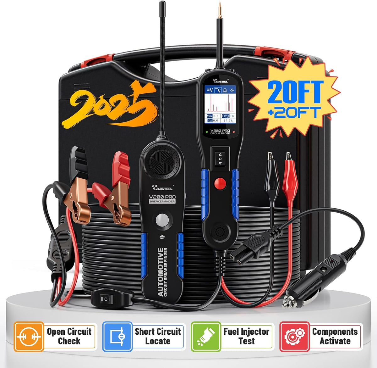 VDIAGTOOL V200 Pro Automotive Power Circuit Probe Tester Breaker Finder Tool