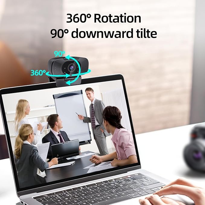 SynthMeet 4K Webcam for PC, 1080P@60FPS, 4K Camera
