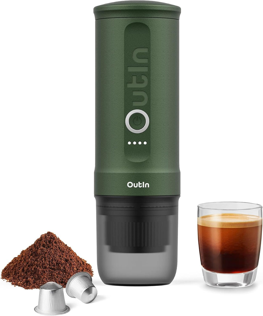 OutIn Nano Portable Electric Espresso Machine, Travel Coffee Maker