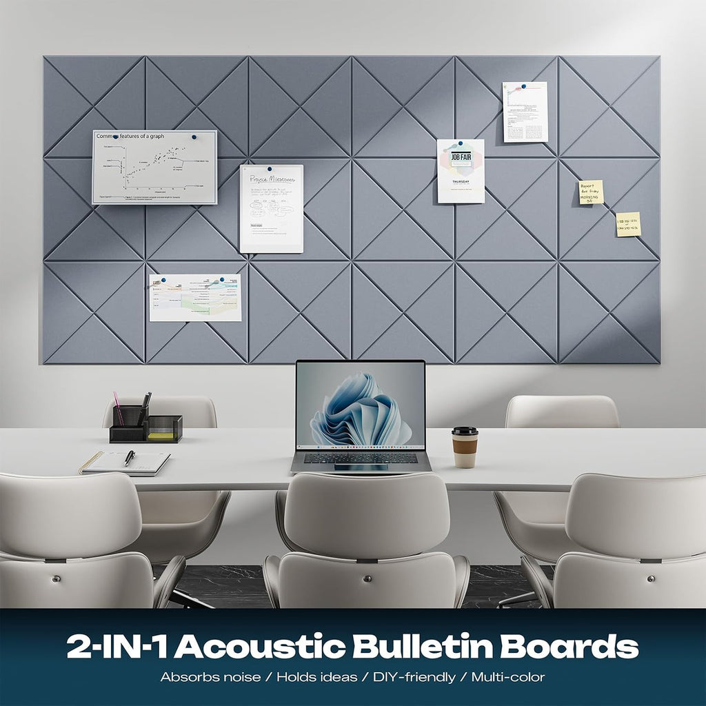 sonicism 22 pack x-lined acoustic panels showing dimensions