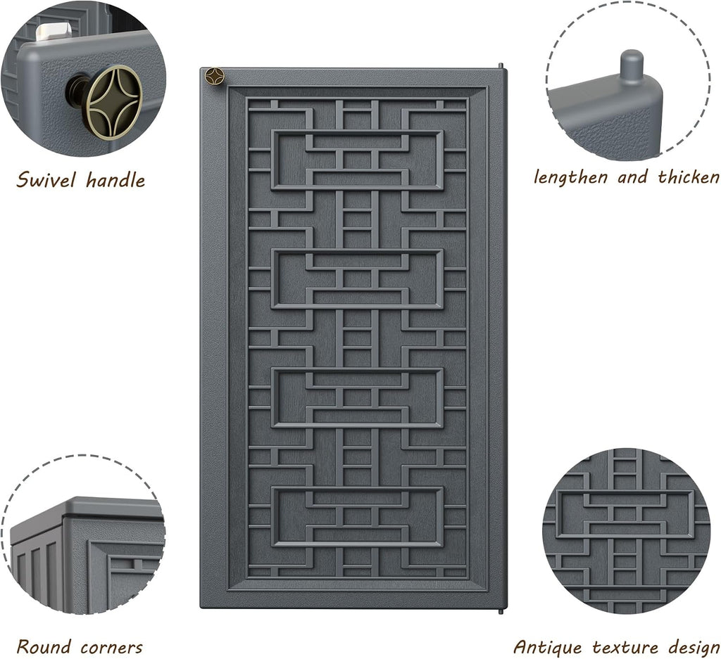 mrosaa indoor outdoor storage cabinet waterproof with shelf,plastic, package contents